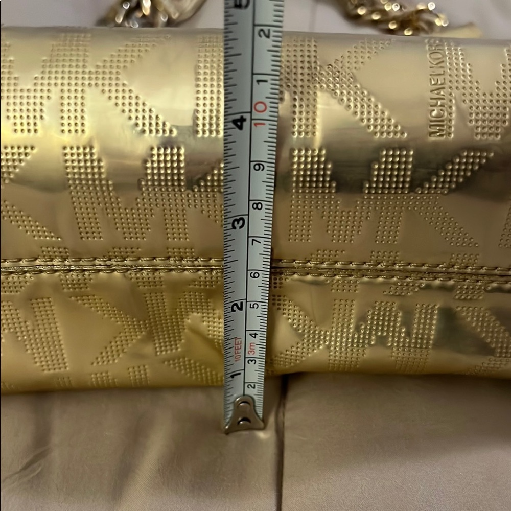 💎FINAL MARKDOWN💎Michael Kors Stunning Gold Shoulder Bag with Chain Straps - Picture 14 of 16